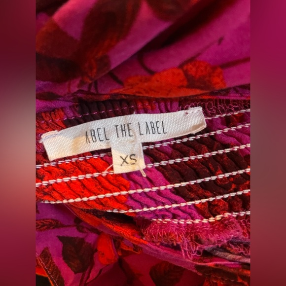 Anthropologie Red and Purple Floral Maxi Dress - Picture 8 of 9